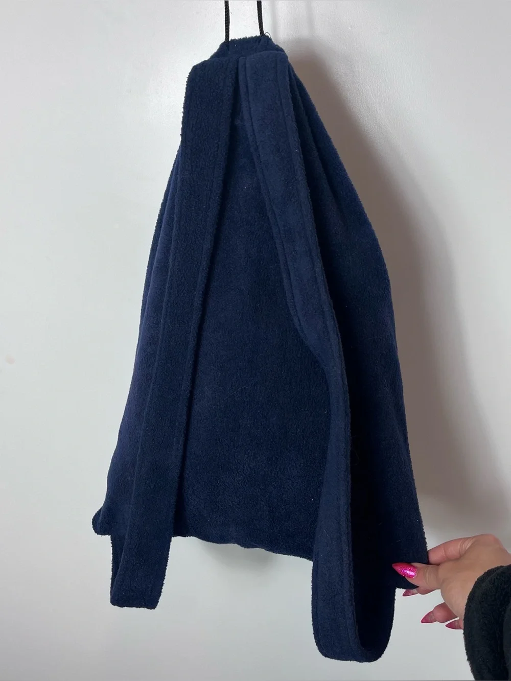 Wrangler Fleece Blanket Throw Backpack Bag 48x58 Navy Drawstring Picnic Park